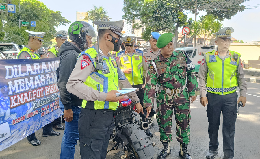 Ganggu Ketertiban, Puluhan Motor Knalpot Brong Dijaring Polisi di Kota Tangerang