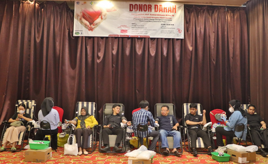 Target 100 Kantong Darah, PSMTI Banten Gandeng Pakons Prime Hotel Gelar Donor